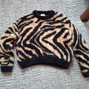 Bershka Tiger Print Sweater